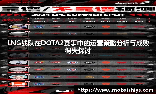 LNG战队在DOTA2赛事中的运营策略分析与成败得失探讨